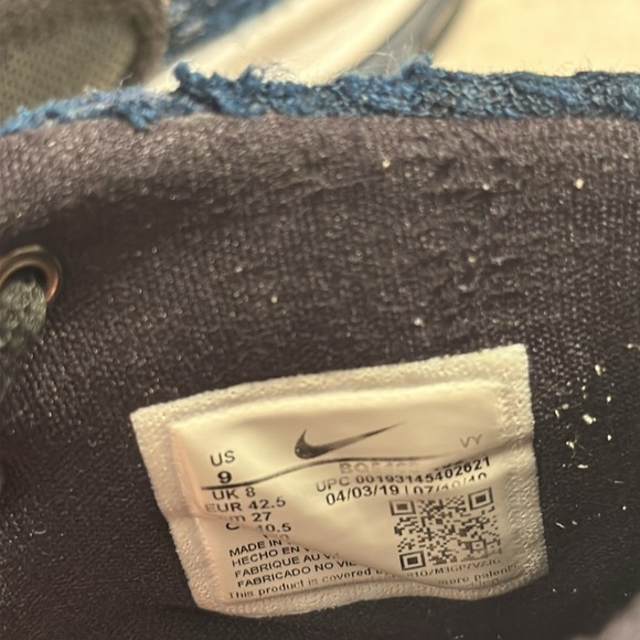 NIKE Zoom Rize Men's Sz 9 Navy Blue Basketball Sneakers  BQ 5468-402 - Picture 7 of 7